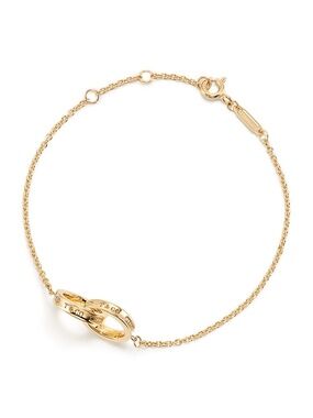 Tiffany & Co 18K Yellow Gold Adjustable 1837 Interlocking Circles Chain Bracelet
